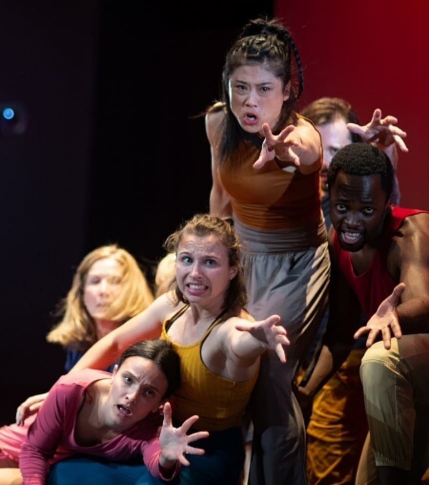 Elin Hampton, Avery Dresel-Kurtz , Peyton Young, Tomoko Karina,undefinedIan Stewart Riley (obscured)undefinedand Raymond WatangaundefinedPhoto by Cooper Bates