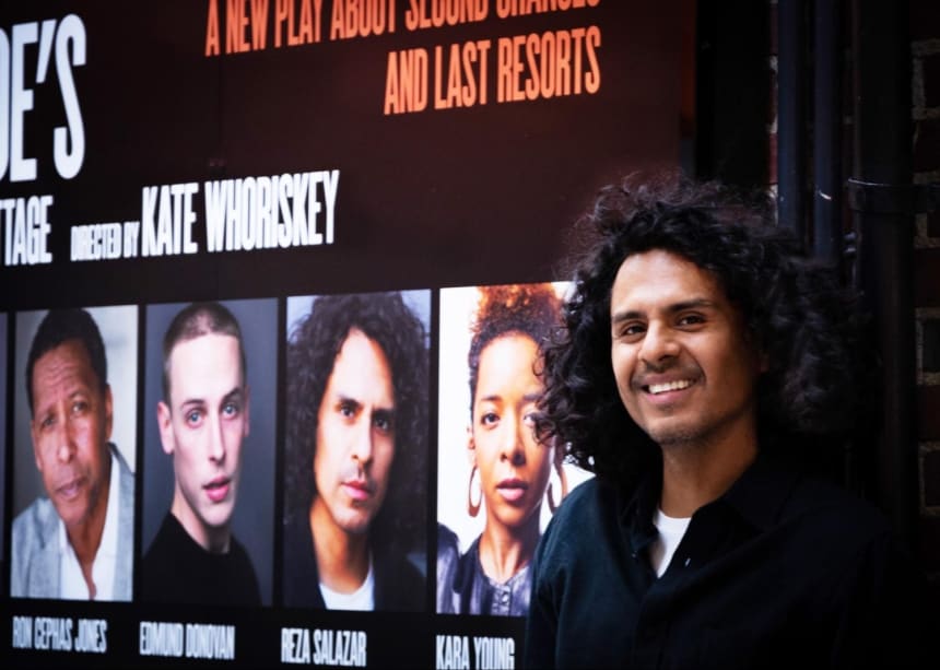 The cast for Clyde's at Second Stage's Broadway Theater includes Uzo Aduba, Ron Cephas Jones, Edmund Donovan, and Kara Young. Reza Salazar, as Rafael, is the only Latino actor and character in “Clyde's.” His protagonist role adds new energy -- and some smooth salsa steps -- to Broadway. Photo by Mariela Murdocco