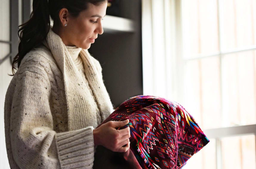 Fashion has been the vehicle Boer has used to develop a sustainable business model, and to preserve the traditions and culture of different indigenous groups in Guatemala. “We do not use anything that involves a machine. Assembling a handbag is very artesanal,” she said. Photo by Mariela Murdocco