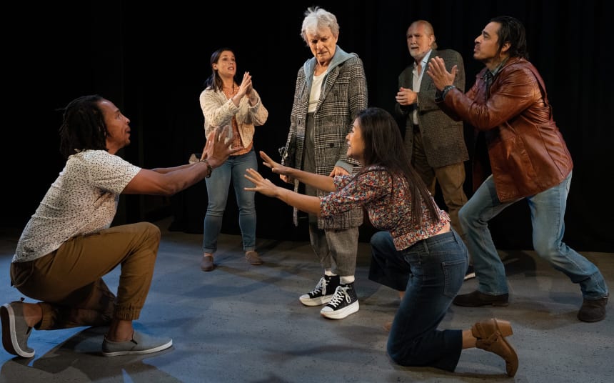 Gerard Joseph, Nicole Erb, Anne Gee Byrd, Lisa Sanaye Dring, Harry Groener, and Antonio JaramilloPhoto by Jenny Graham