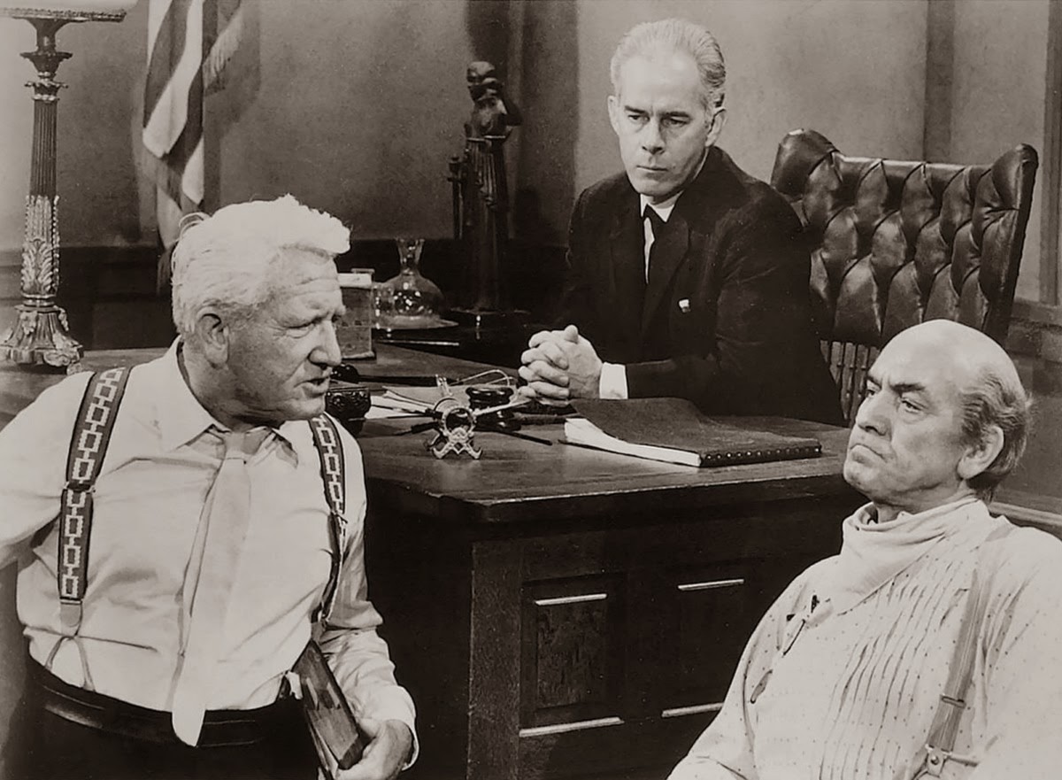 "Inherit the Wind" with Spencer Tracy, Harry Morgan, and Frederic March