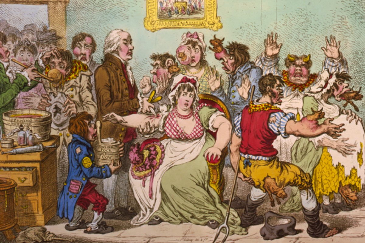 "The Cow-Pock—or—the Wonderful Effects of the New Inoculation! ", James Gilray, 1802
