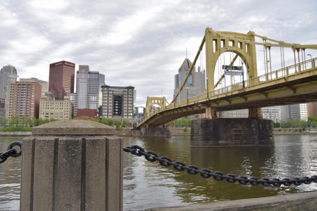 Roberto Clemente Bridge in Pittsburgh, Pennsylvania. Photo by Nick Amoscato via Creative Commons